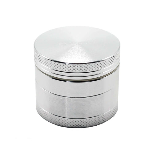 Produktfoto silberner Hanf Grinder