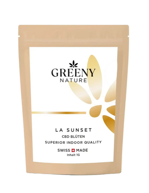 GreenyNature LA Sunset CBD Blüten in Beutelverpackung