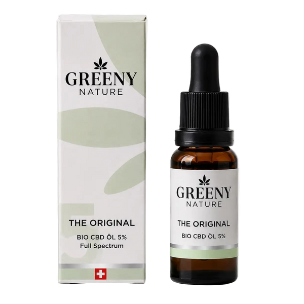 GreenyNature Bio Vollspektrum CBD Öl 5 % in 10-ml-Pipettenflasche