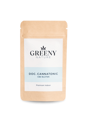 Produktbild Doc. Cannatonic CBD-Blüten im 1G Standbodenbeutel – freigestellt, hochwertig & klar sichtbar