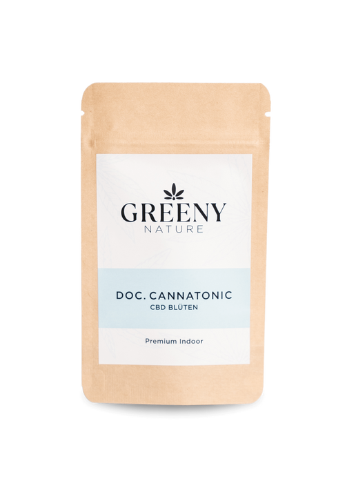 Produktbild Doc. Cannatonic CBD-Blüten im 1G Standbodenbeutel – freigestellt, hochwertig & klar sichtbar