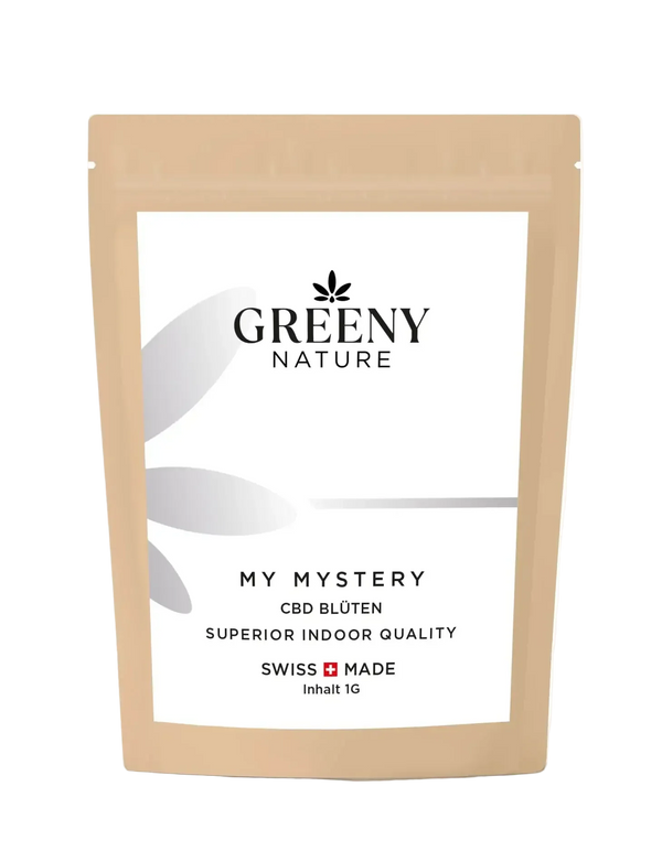 GreenyNature Mystery CBD Blüten in Beutelverpackung