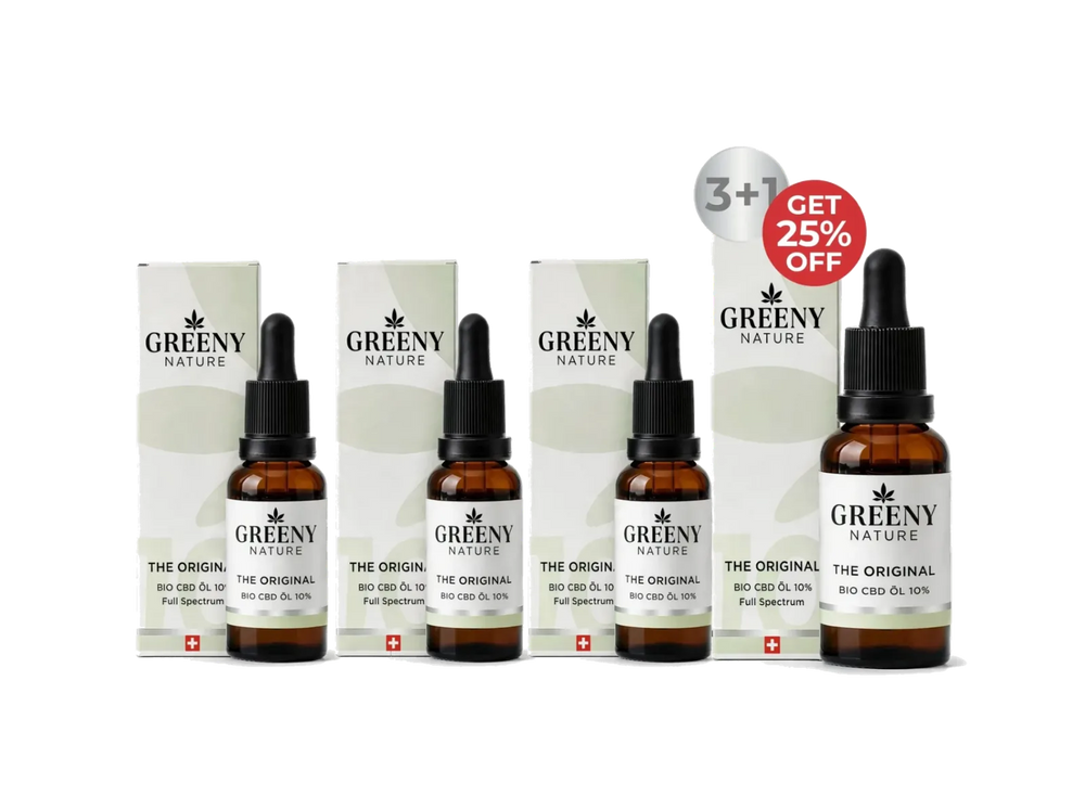 Bio Vollspektrum CBD Öl 10 % - 3+1 - Bundle 4 x 10 ml