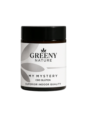 GreenyNature Mystery CBD Blüten im Glastiegel